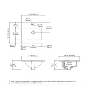 Dowell Topmount Bathroom Ceramic Basin 000 1816B