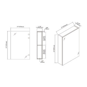 Dowell Wooden Mirror Medicine Cabinet – 000 2131 01M