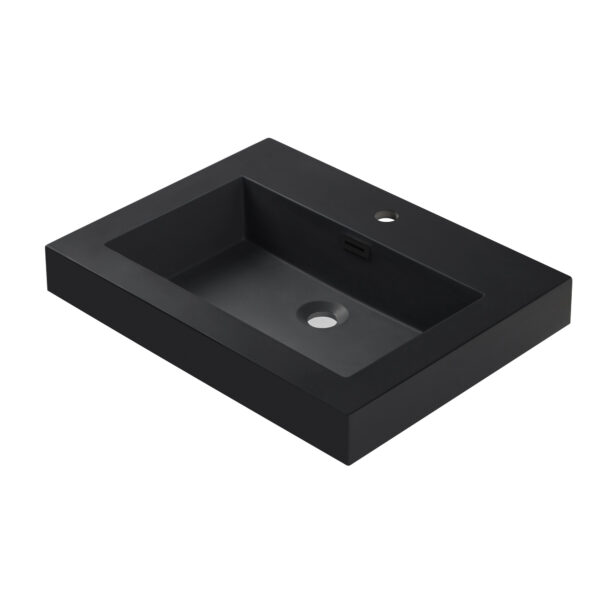 Dowell Topmount Bathroom Black Resin Basin 000 2418BP-BL