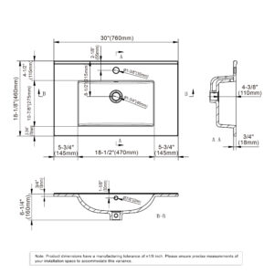 Dowell Topmount Bathroom Ceramic Basin 000 3018B