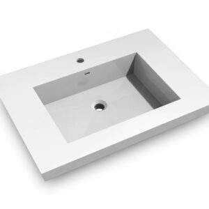 Dowell Topmount Bathroom Resin Basin 000 3122BP