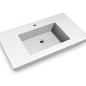 Dowell Topmount Bathroom Resin Basin 000 3722BP