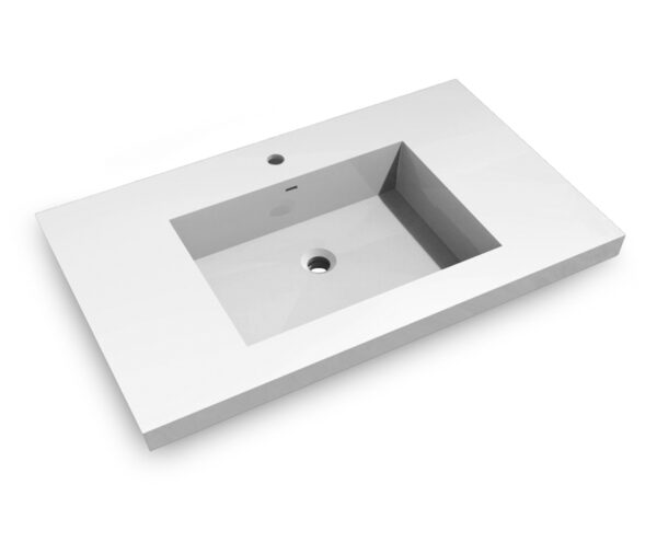 Dowell Topmount Bathroom Resin Basin 000 3722BP