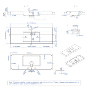 Dowell Topmount Bathroom Resin Basin 000 4818BP-S