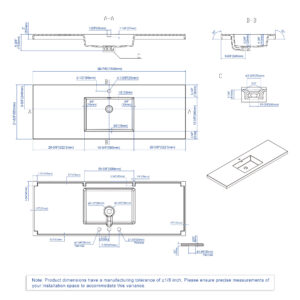 Dowell Topmount Bathroom Resin Basin 000 6122BPS