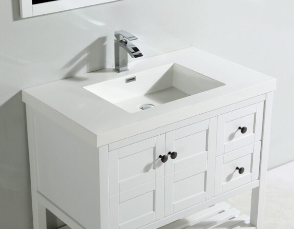 Dowell Topmount Bathroom Resin Basin 000 3722BP