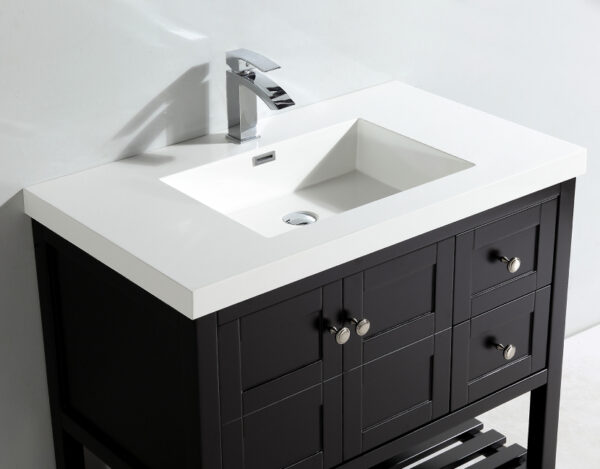 Dowell Topmount Bathroom Resin Basin 000 3722BP