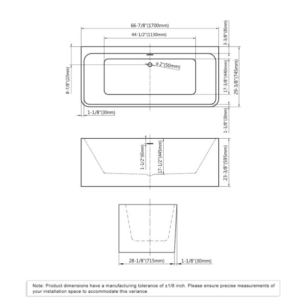 Dowell Freestanding bathtubs-073 6730 01