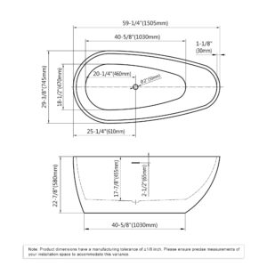 Dowell Freestanding bathtubs-074 5928 01