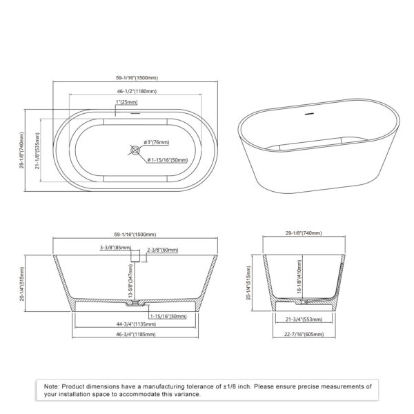 Dowell Freestanding bathtubs-077 6030