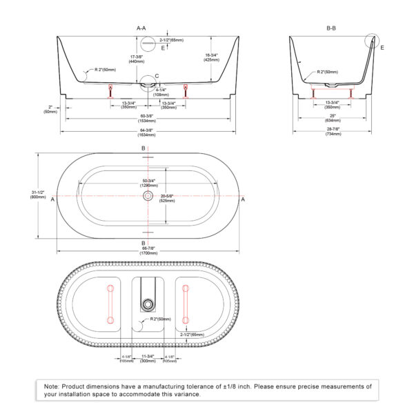 Dowell Freestanding bathtubs-081 6731 02