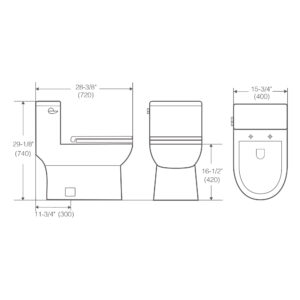 Dowell Siphonic One Piece Toilet – 090 2816 01