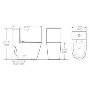 Dowell Siphonic One Piece Toilet – 091 2816 01