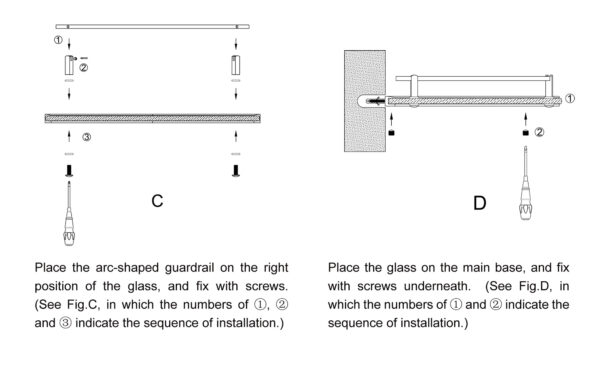 Dowell Single Corner Glass Shelf-2008 001 01