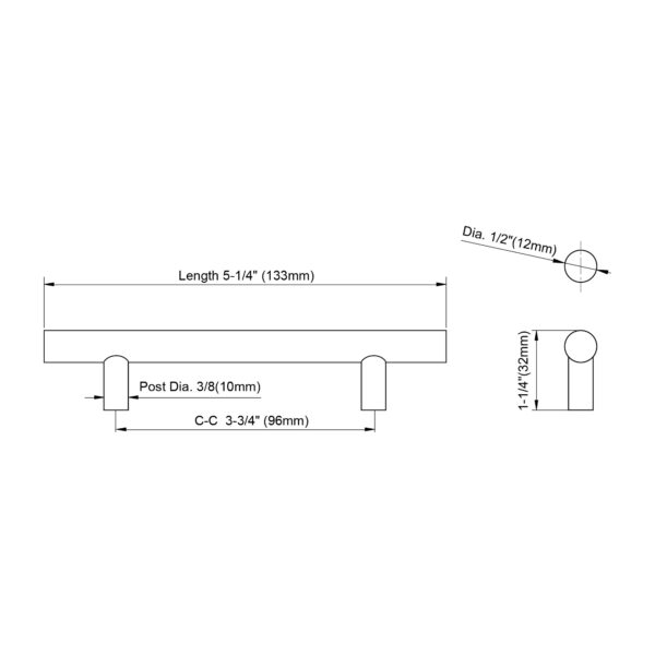 Dowell Aluminium Handle 3001 096