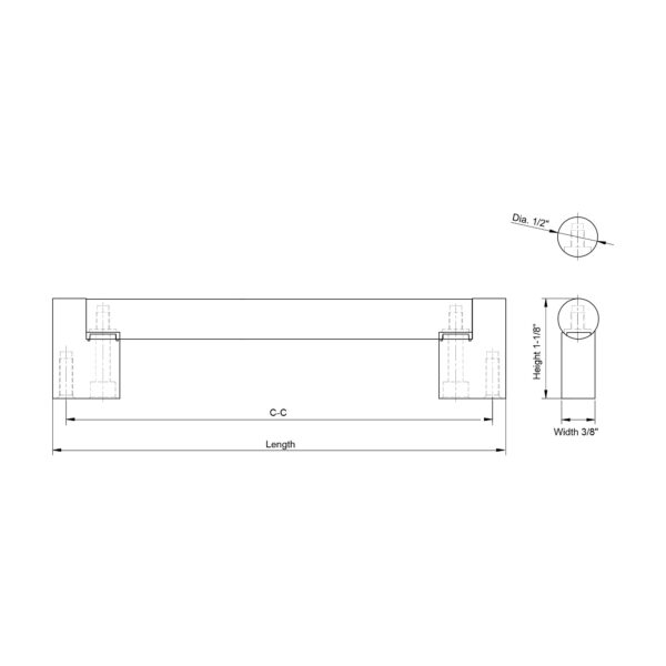 Dowell Handle 3005 128 02