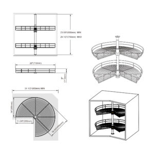 Dowell Base Corner Lazy Susan – 4001 270 28