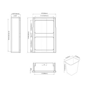 Dowell Pullout Waste Basket for B18-4006 0218