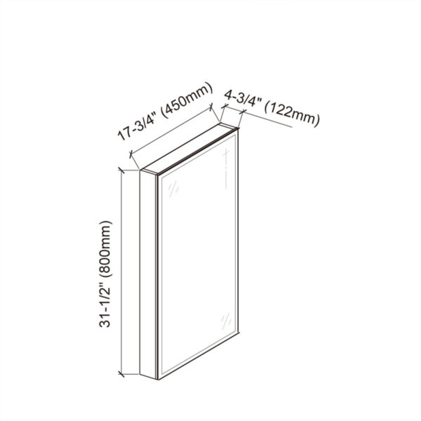 Dowell LED aluminum medicine cabinet with Induction switch 5003 1831 ML