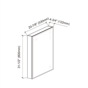 Dowell LED aluminum medicine cabinet with Induction switch 5003 2131 ML