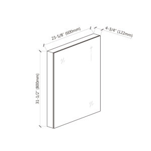 Dowell LED aluminum medicine cabinet with Induction switch 5003 2431 ML