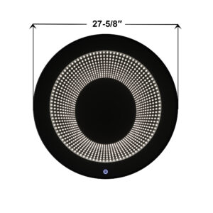 Dowell Round Tunnel Look LED Mirror 5006 027 10ML