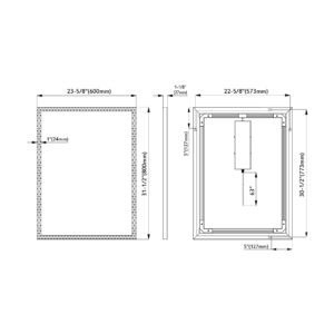 Dowell LED Light Mirror 5011 2431ML