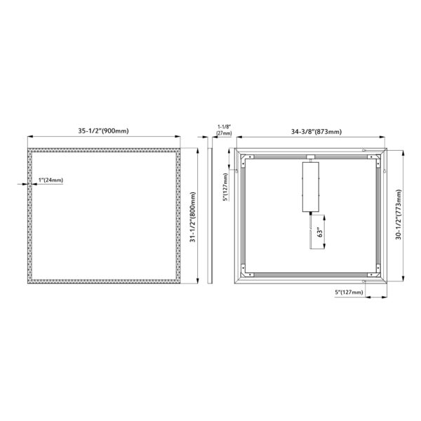 Dowell LED Light Mirror 5011 3631ML