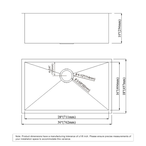 Dowell Undermount Kitchen Sinks Handcrafted Series-6002 3018