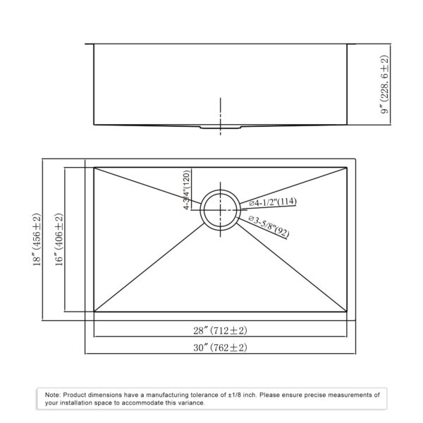 Dowell Undermount Kitchen Sinks Handcrafted Series-6002 3018C