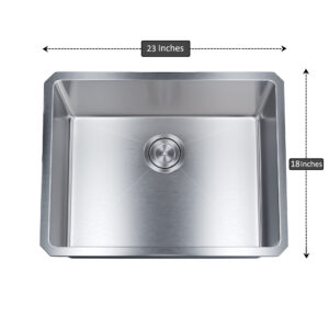 Dowell Undermount Kitchen Sinks Handcrafted Small-Radius Corner Series-6008 2318C