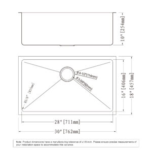 Dowell Undermount Kitchen Sinks Handcrafted Small-Radius Corner Series-6008 3018