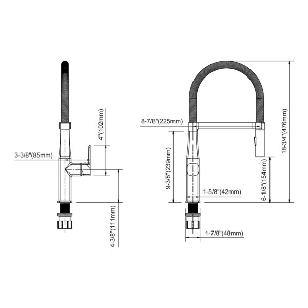 Dowell Single Handle Kitchen Faucet – 8002 016 01