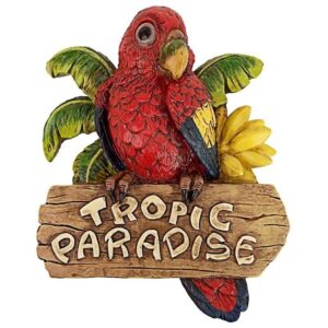 Design Toscano AL18623 8 Inch Tropic Parrot Paradise Wall Sculpture