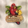 Design Toscano AL18623 8 Inch Tropic Parrot Paradise Wall Sculpture