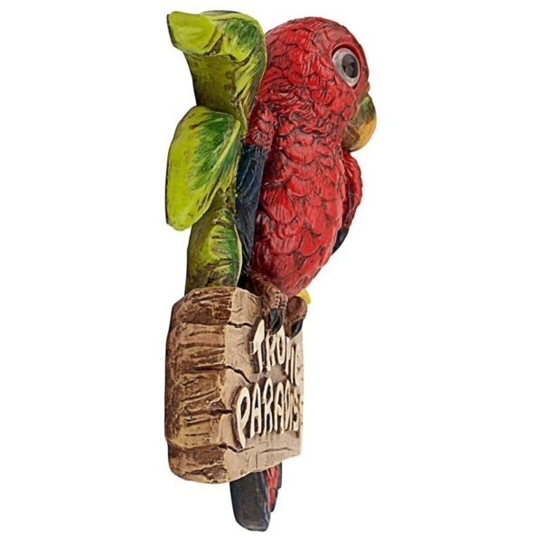 Design Toscano AL18623 8 Inch Tropic Parrot Paradise Wall Sculpture