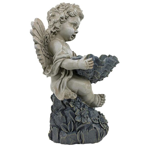 Design Toscano AL20511 9 Inch Sitting Cherub With Shell Statue