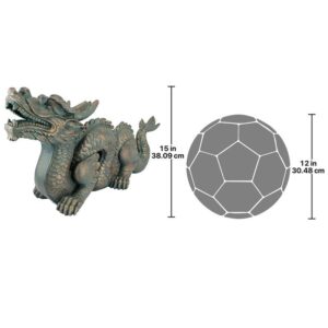 Design Toscano AL25253 29 1/2 Inch Large Asian Dragon of the Great Wall