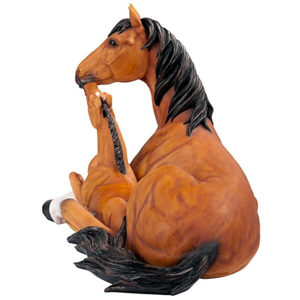 Design Toscano AL307690 17 1/2 Inch Mother Child Horses Statue