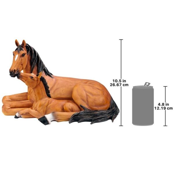 Design Toscano AL307690 17 1/2 Inch Mother Child Horses Statue