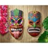 Design Toscano AL91864 7 1/2 Inch Tiki Face Plaques, Set of 2