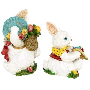 Design Toscano AL920507 6 Inch Constance and Mortimer Easter Bunnies