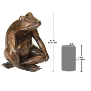 Design Toscano AS21352 9 Inch Forever in My Heart Frog Statue - Bronze