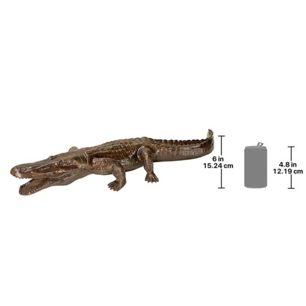 Design Toscano AS21592 14 Inch Prowling Alligator Statue - Bronze