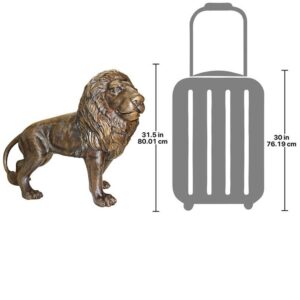 Design Toscano AS221552 47 1/2 Inch Guardian Lion Right Foot Forward