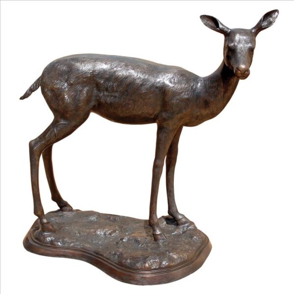 Design Toscano AS223681 32 Inch Mother Doe on Base Statue - Bronze