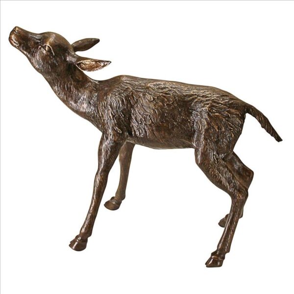 Design Toscano AS223682 7 1/2 Inch Standing Fawn Statue - Bronze