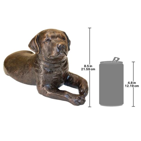 Design Toscano AS23751 15 Inch Labrador Puppy Dog Statue - Bronze