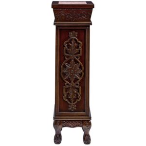 Design Toscano BN1036 10 Inch Peacock Stained Glass Pedestal