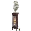 Design Toscano BN1037 10 Inch Baldwin Stained Glass Pedestal